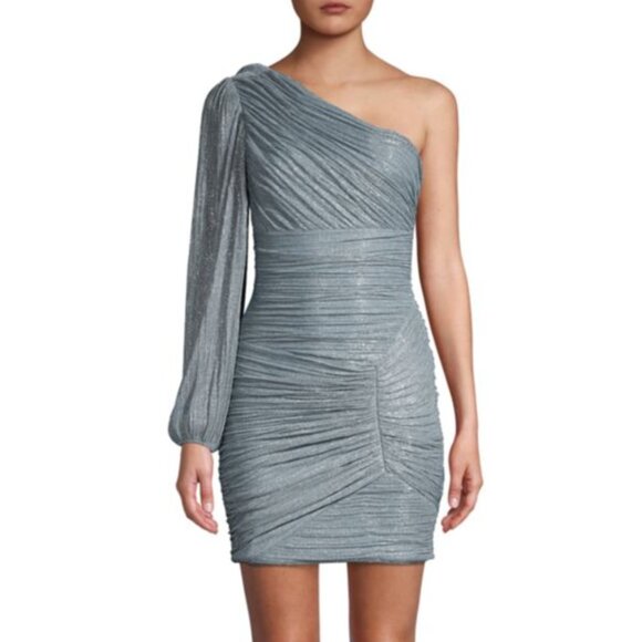BCBGMazAzria Ruched One-Shoulder Dress, Size S (6) - Picture 1 of 3